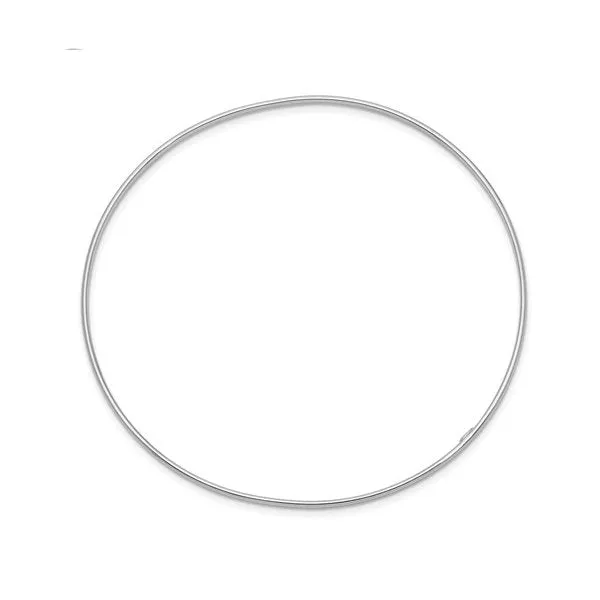 10K White Gold (2mm) Slip on Bangle