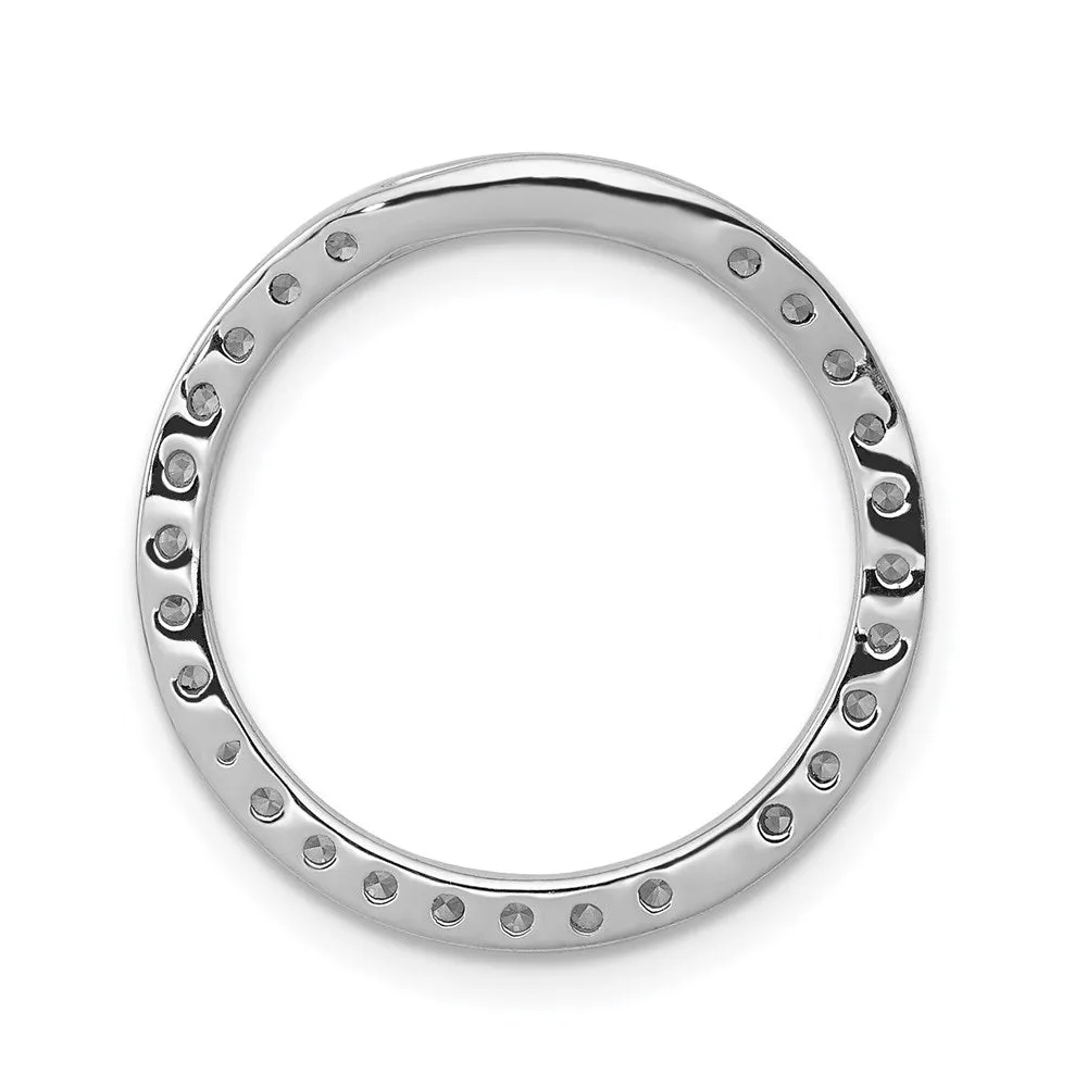 14k White Gold 1/2ct. Diamond Circle Chain Slide