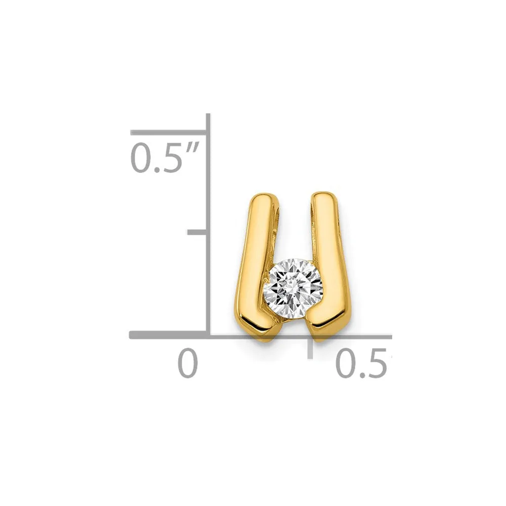 14k Yellow Gold A 3.75mm Diamond Slide