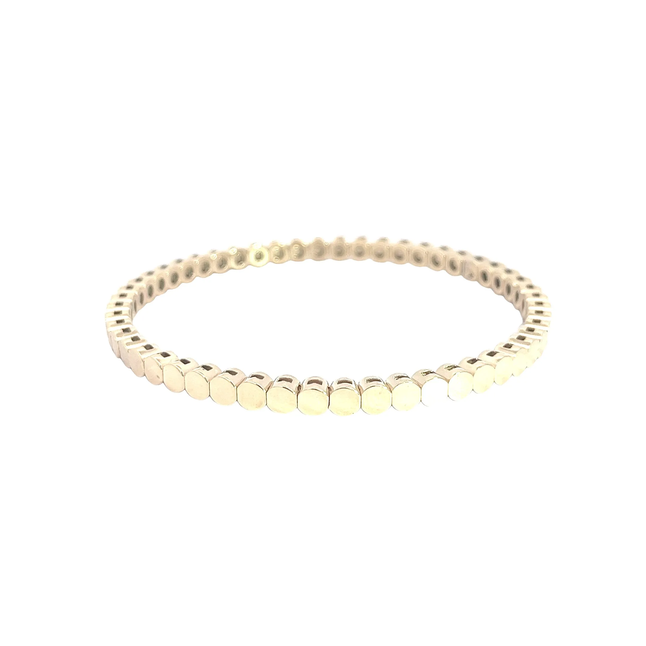 14K YELLOW GOLD STRETCHY CIRCLE  BRACELET