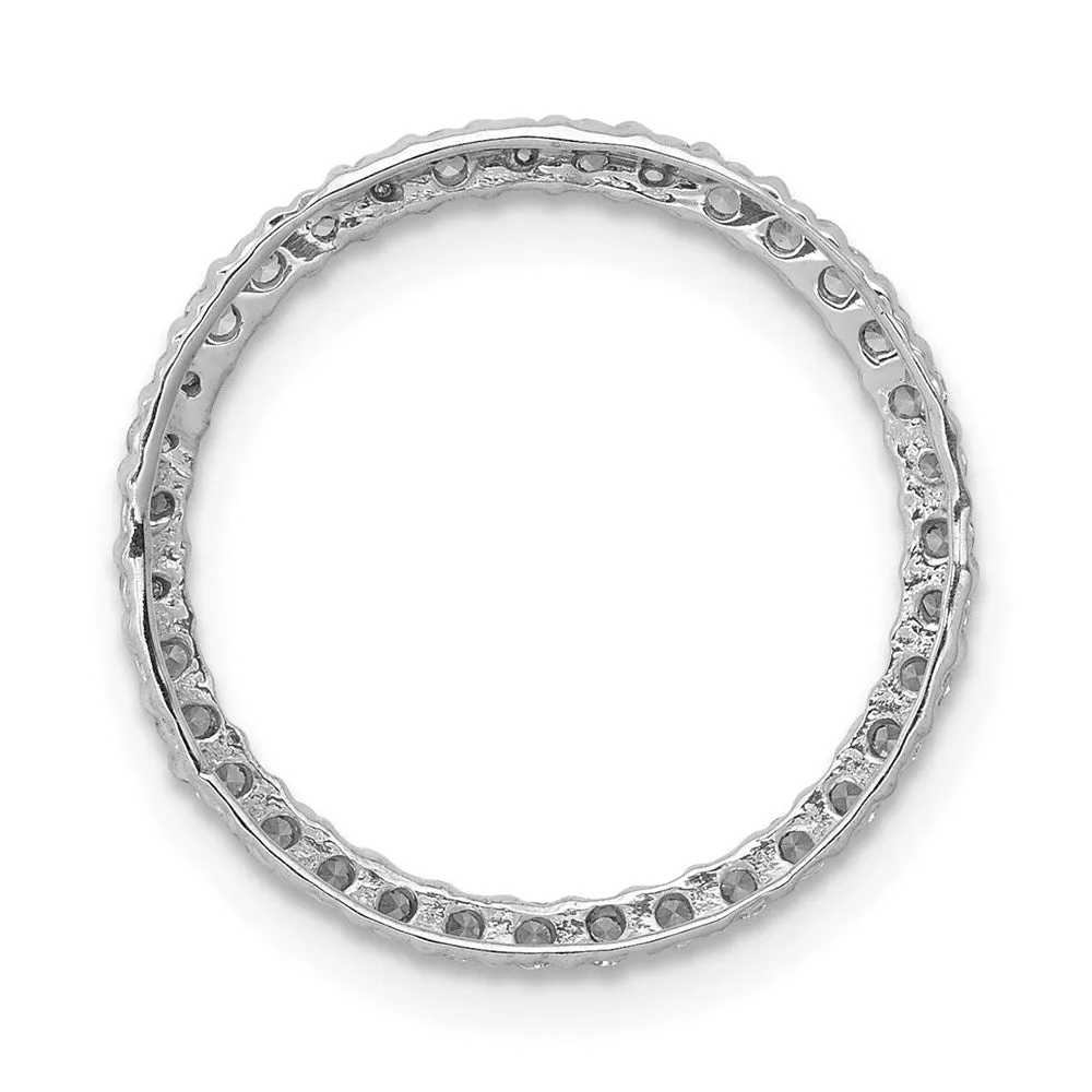 14kw Lab Grown Diamond SI1/SI2, G H I, Circle Pendant