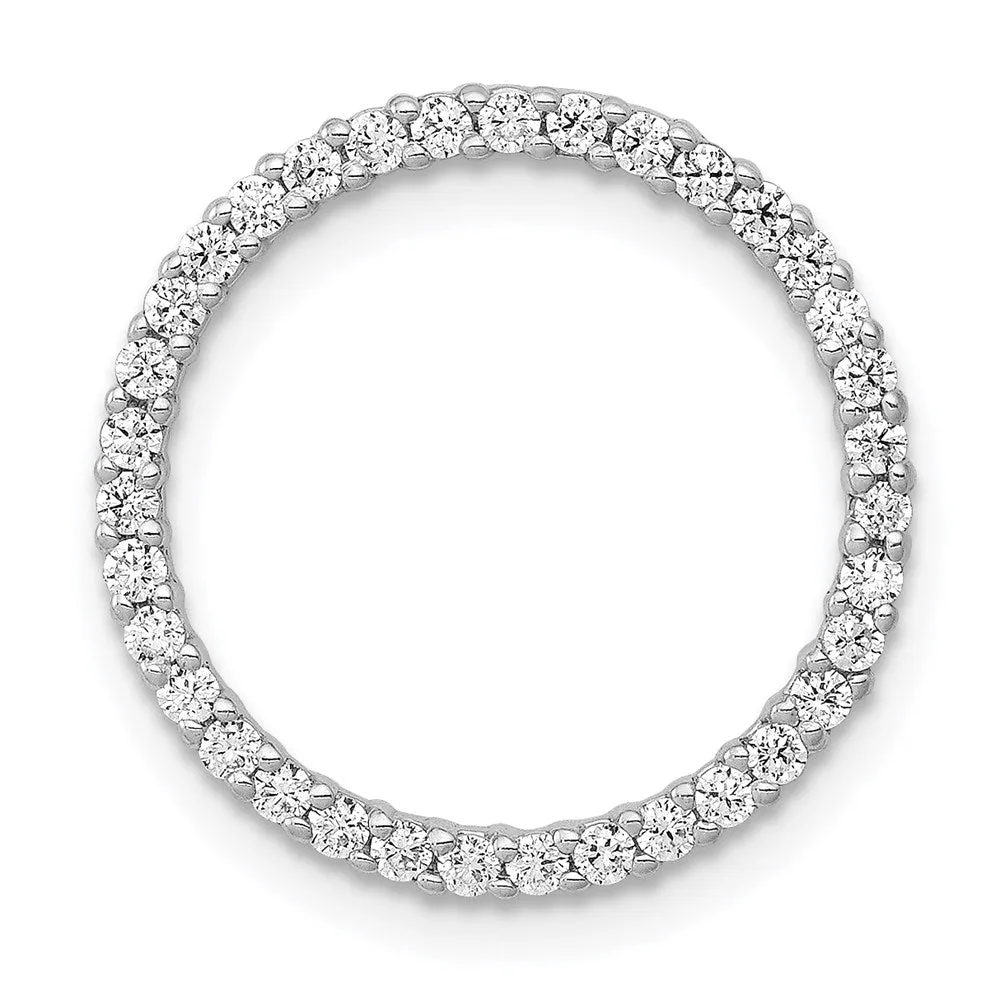 14kw Lab Grown Diamond SI1/SI2, G H I, Circle Pendant