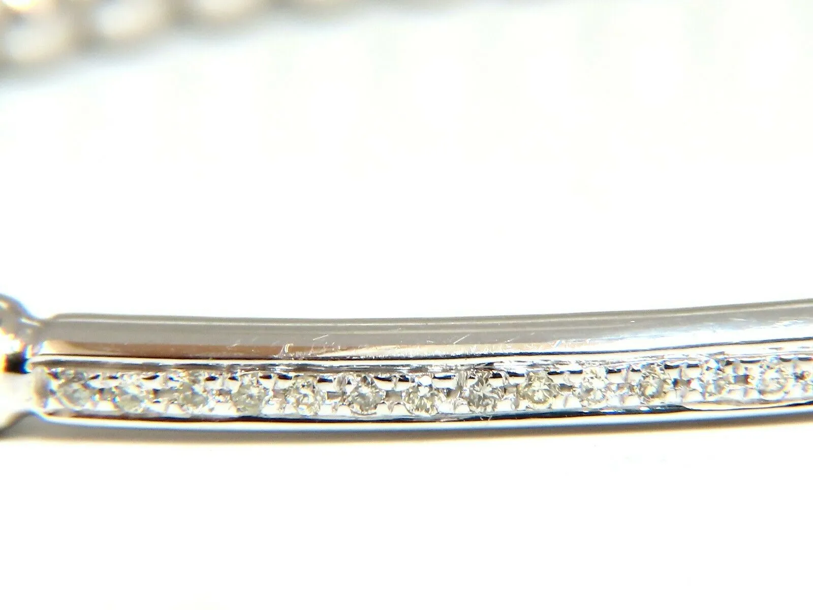 .24ct natural round Accordion Expandable Bead Link Slip On Bracelet 14 Karat