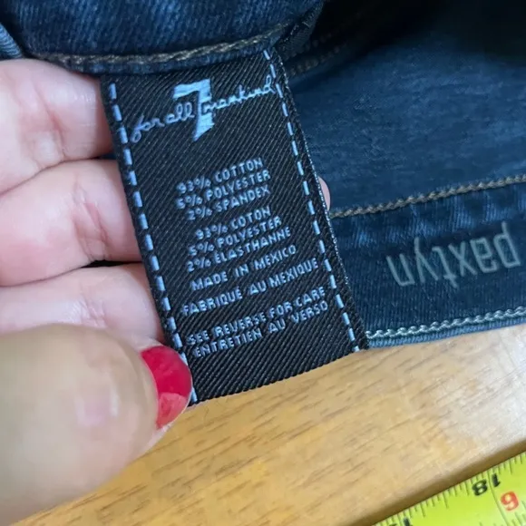 7 For all Mankind Kimmie Straight Leg Jeans Classic Skinny Dark Blue, Size 31