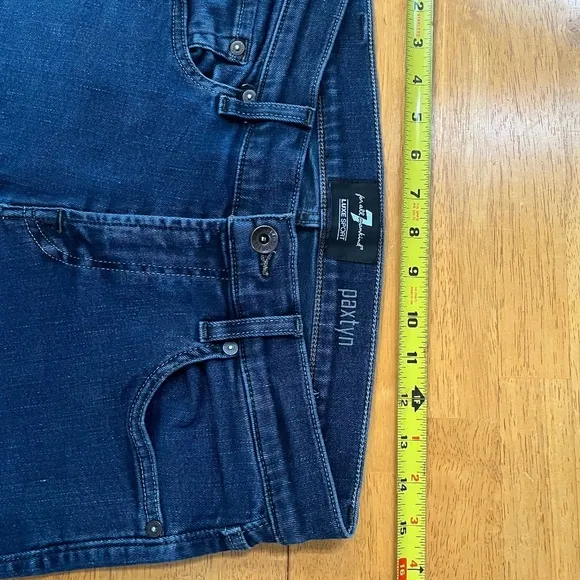 7 For all Mankind Kimmie Straight Leg Jeans Classic Skinny Dark Blue, Size 31