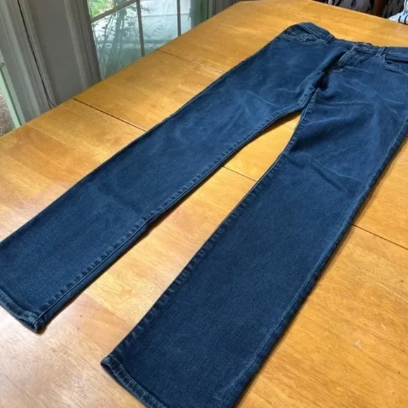 7 For all Mankind Kimmie Straight Leg Jeans Classic Skinny Dark Blue, Size 31