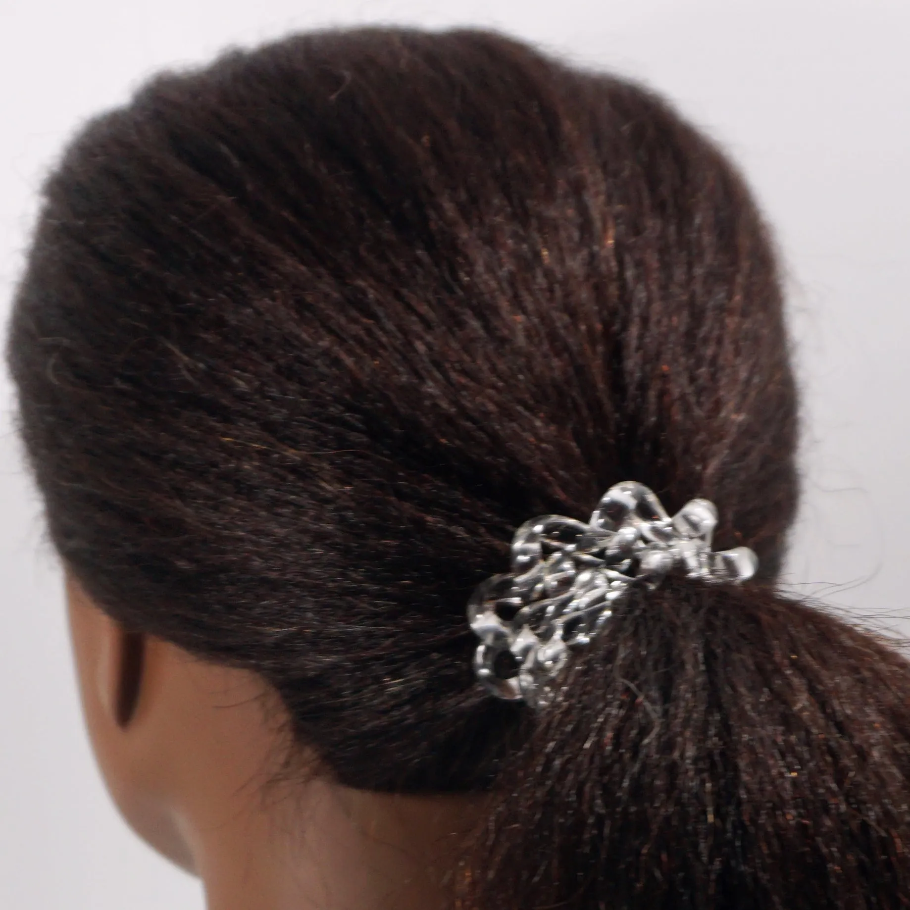Amelia Beauty Products 8 Large Smooth Elastic Hair Coils, 2. 5in Diameter Thick Spiral Hair Ties, Gentle on Hair, Strong Hold and Minimizes Dents and Creases, Clear
