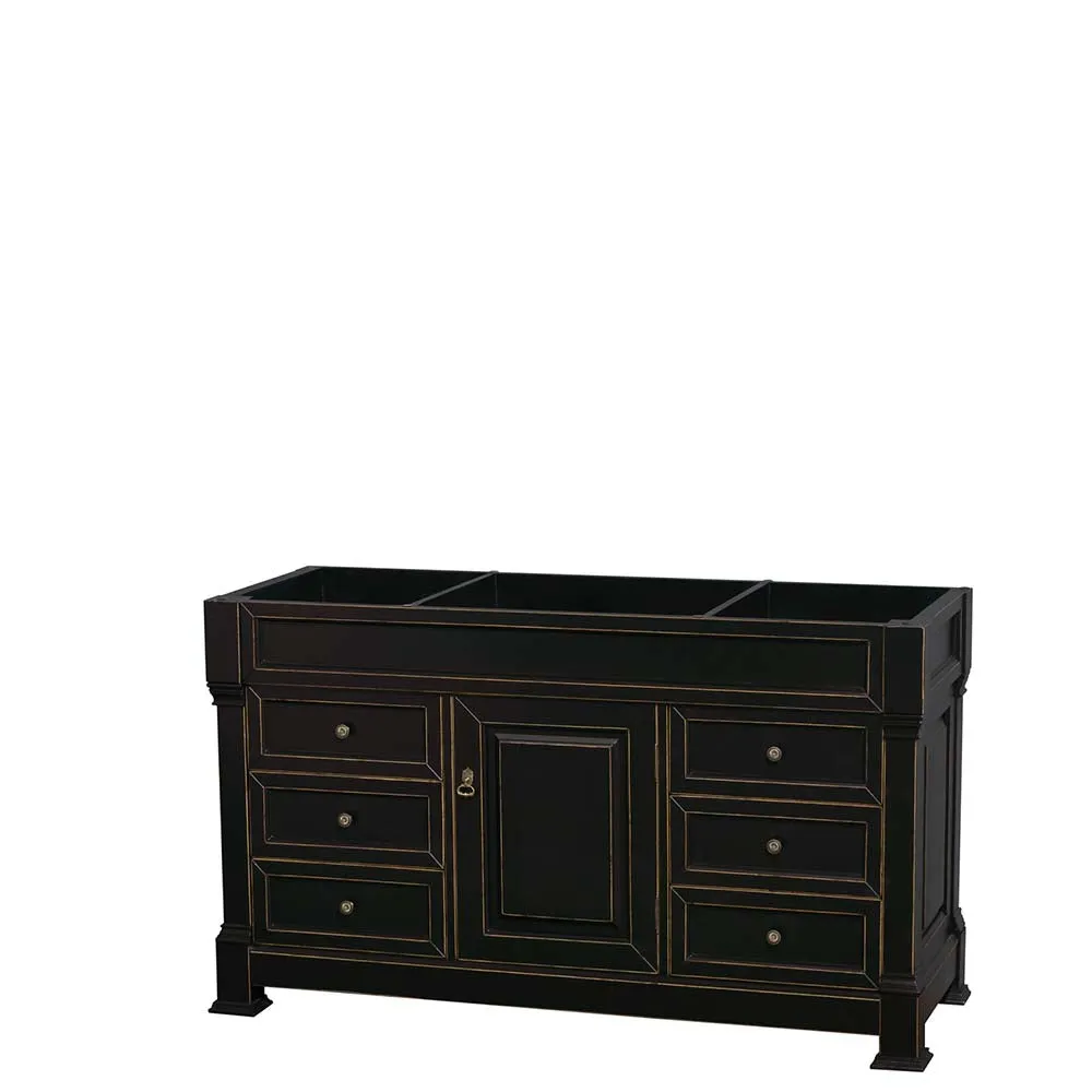 Andover 60 Inch Single Bathroom Vanity in Black