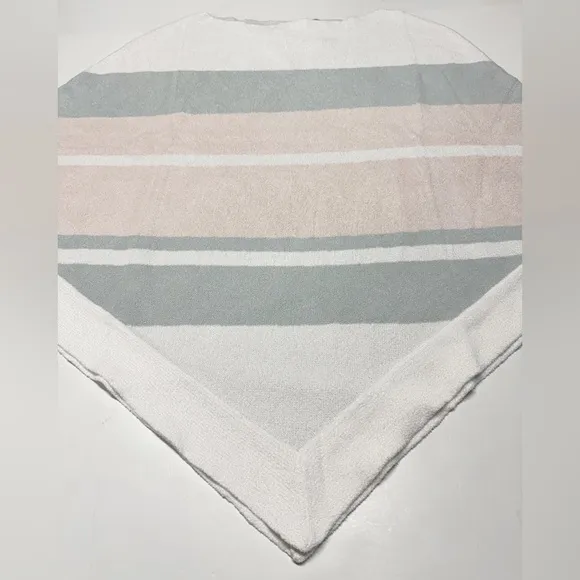 Barefoot Dreams | CozyChic Ultra Lite Ocean Breeze Poncho-Pink Multi Stripe -NWT