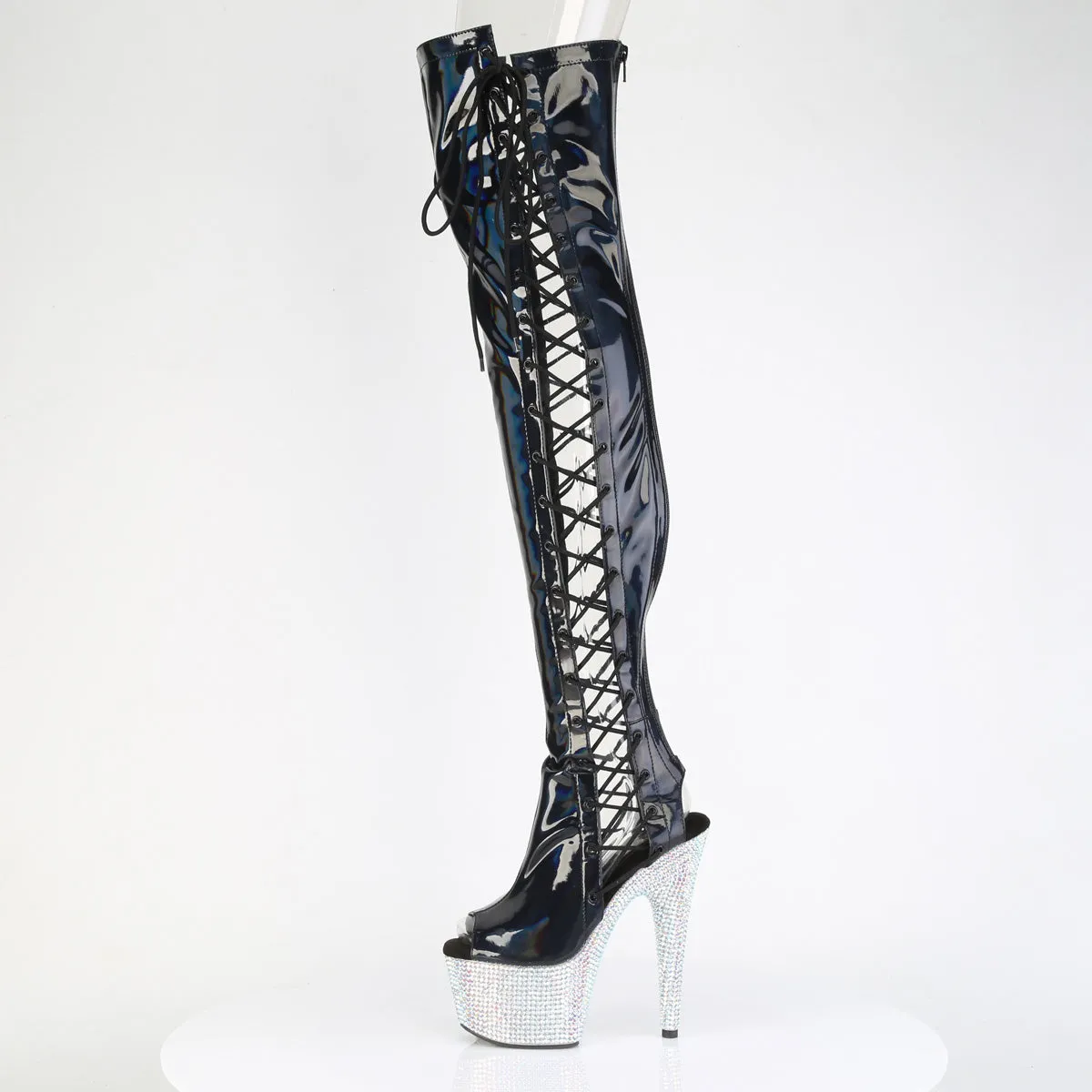 BEJEWELED-3052HG-7  Black Holo Patent/Silver Multi RS