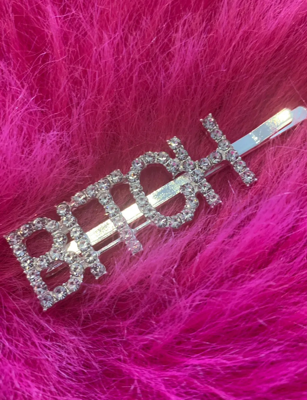 BITCH DIAMONTE HAIR CLIP