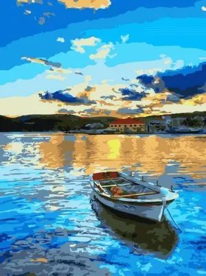 Boat Diy Paint By Numbers Kits UK For Adult Kids GX1062