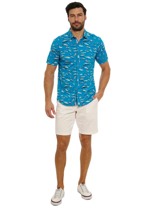 Boat Marina Short Sleeve Knit Shirt