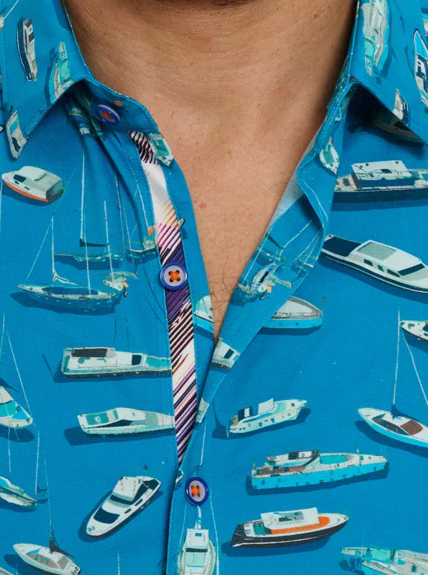 Boat Marina Short Sleeve Knit Shirt