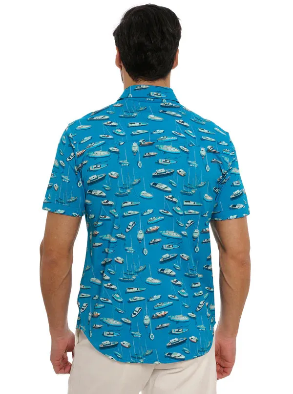 Boat Marina Short Sleeve Knit Shirt