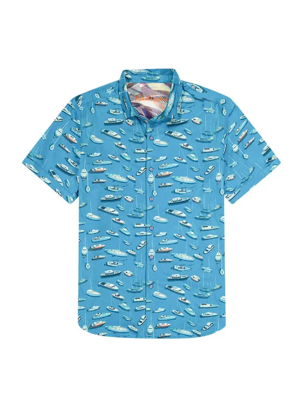 Boat Marina Short Sleeve Knit Shirt