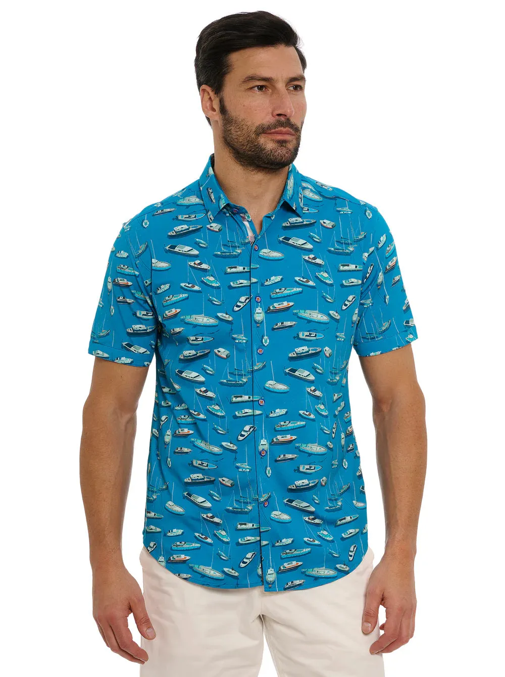 Boat Marina Short Sleeve Knit Shirt