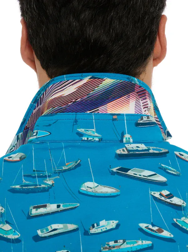 Boat Marina Short Sleeve Knit Shirt