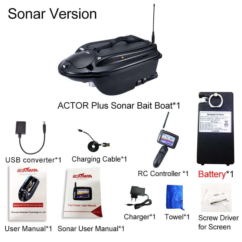 Boatman Actor Plus Sonar  Bait Boat
