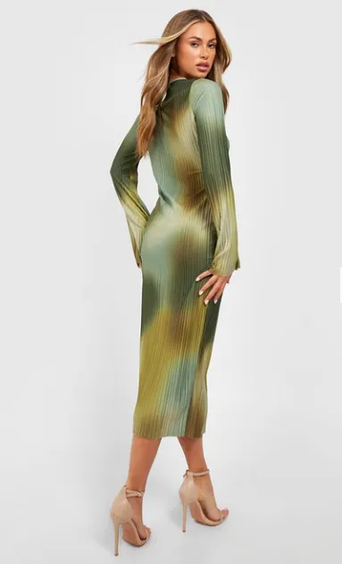 BOOHOO Printed Midi Dress