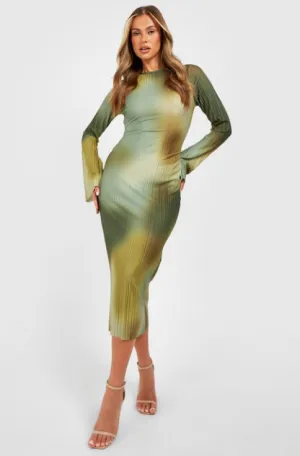BOOHOO Printed Midi Dress