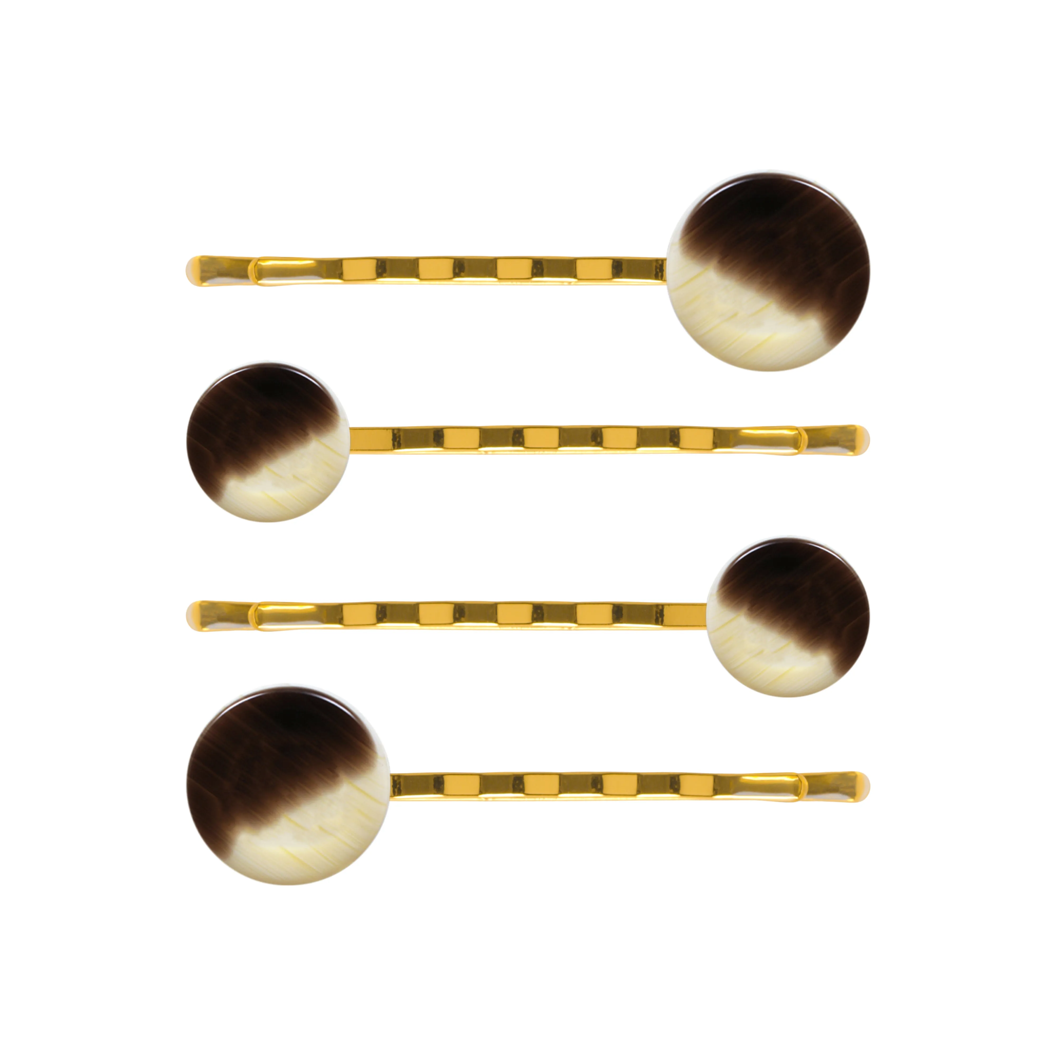 Button Corne Noire Hair Slide Set