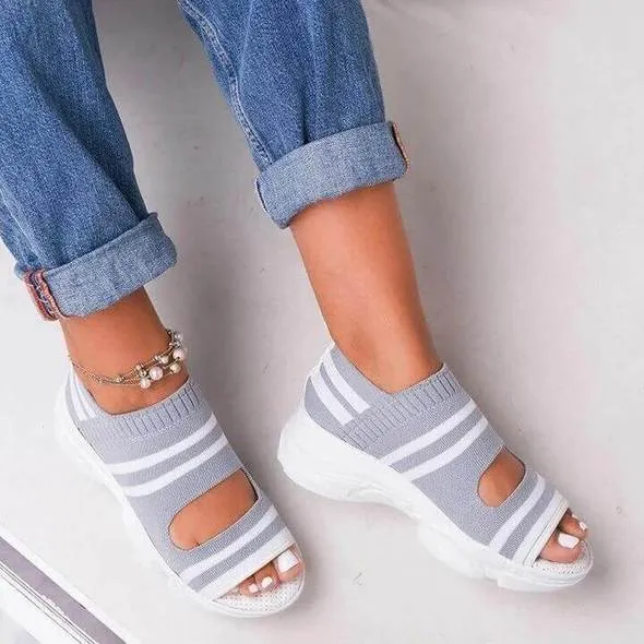 Casual Woven Wedge Comfy Open Toe Sandals