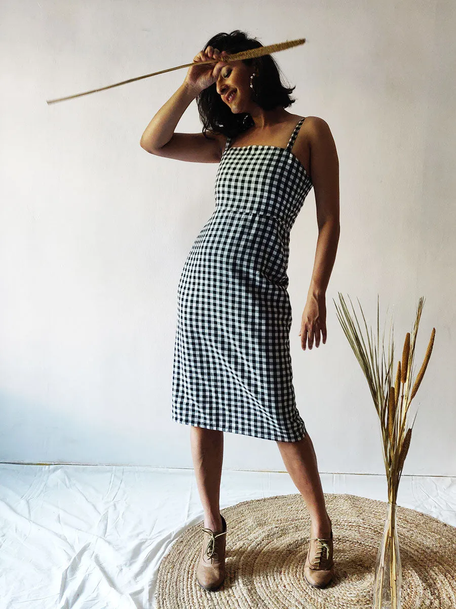 Checkered Strappy Dress