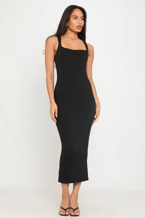 Classic Black Bodycon Midi Dress | Sleek & Sophisticated | Timeless Elegance