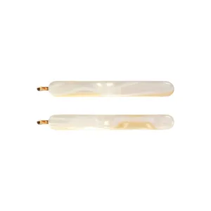 Classic White Alba Hair Slide Set