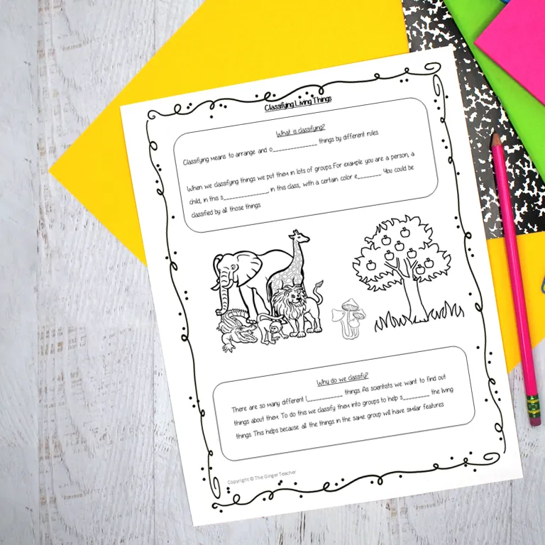Classifying Living Things Lesson