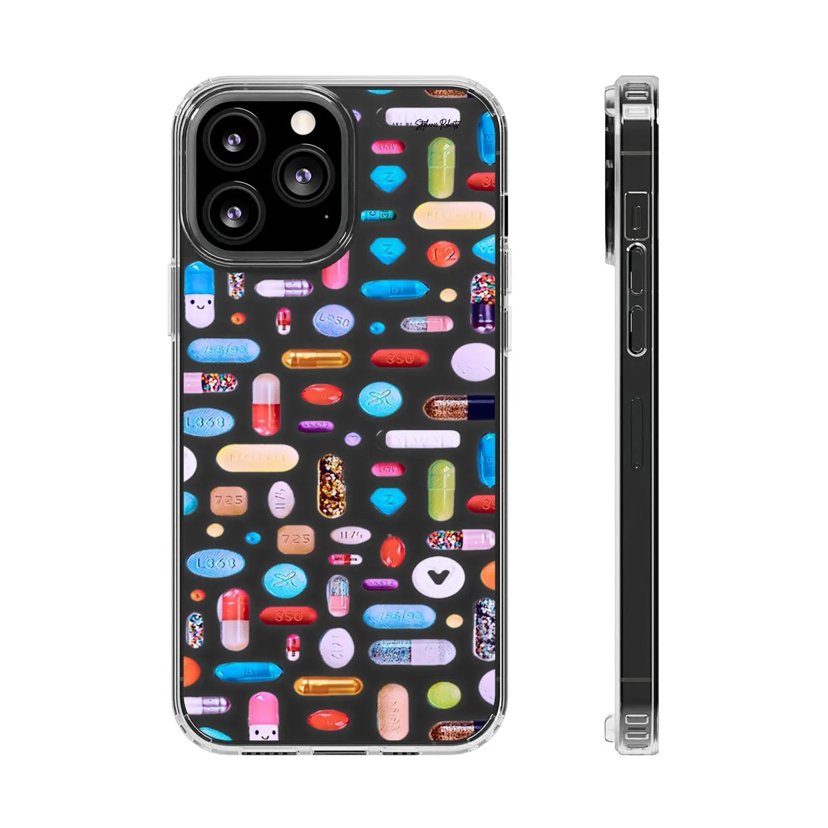 Clear Phone Case / Classic Pill Grid Design
