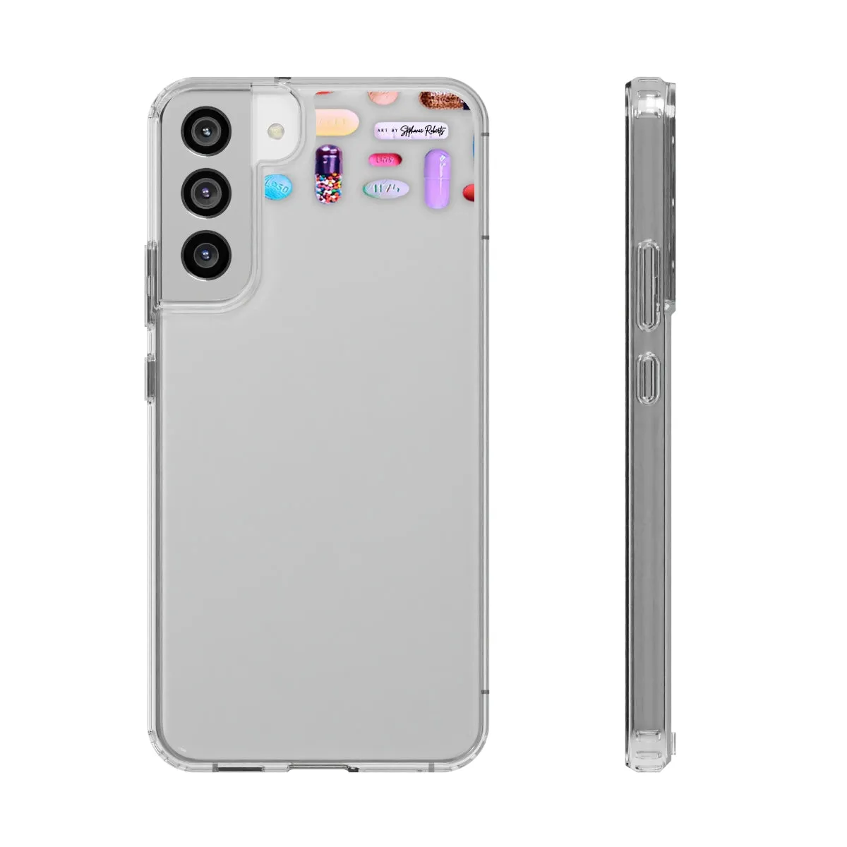 Clear Phone Case / Classic Pill Grid Design