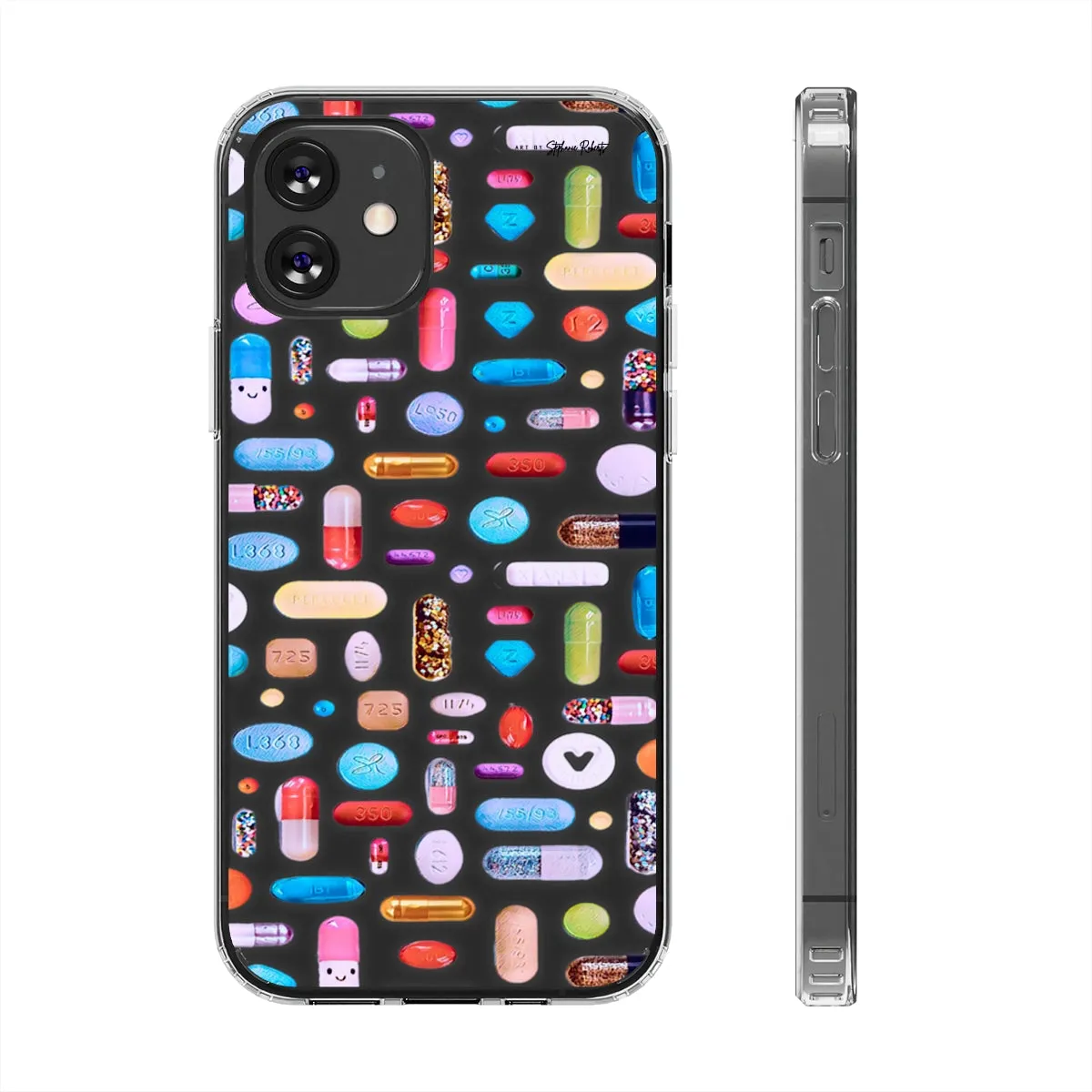 Clear Phone Case / Classic Pill Grid Design