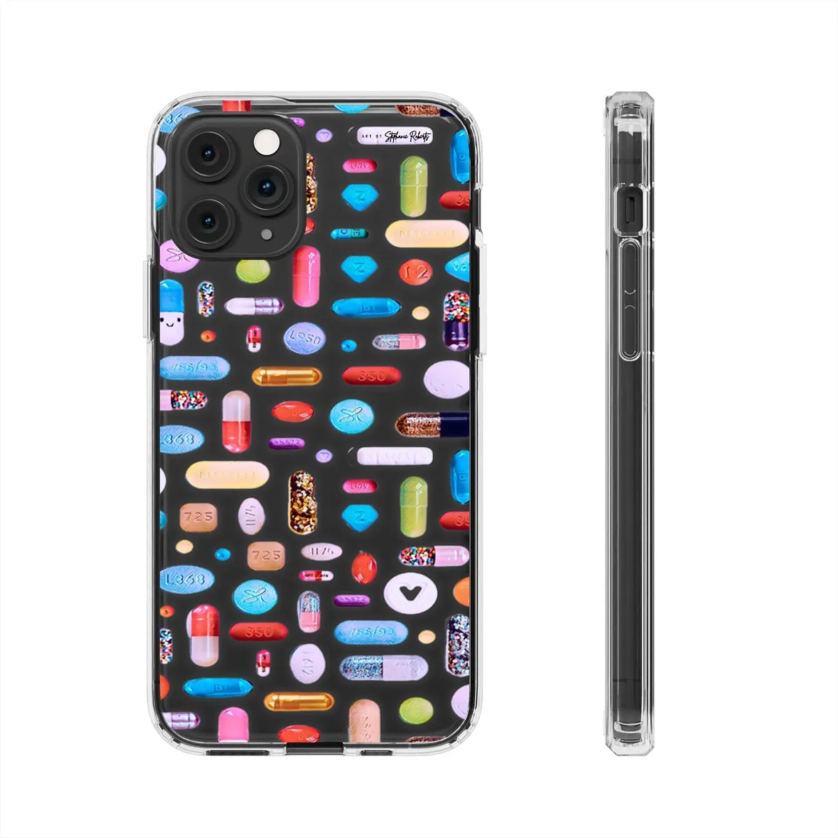 Clear Phone Case / Classic Pill Grid Design