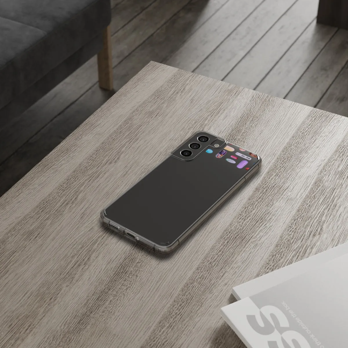 Clear Phone Case / Classic Pill Grid Design