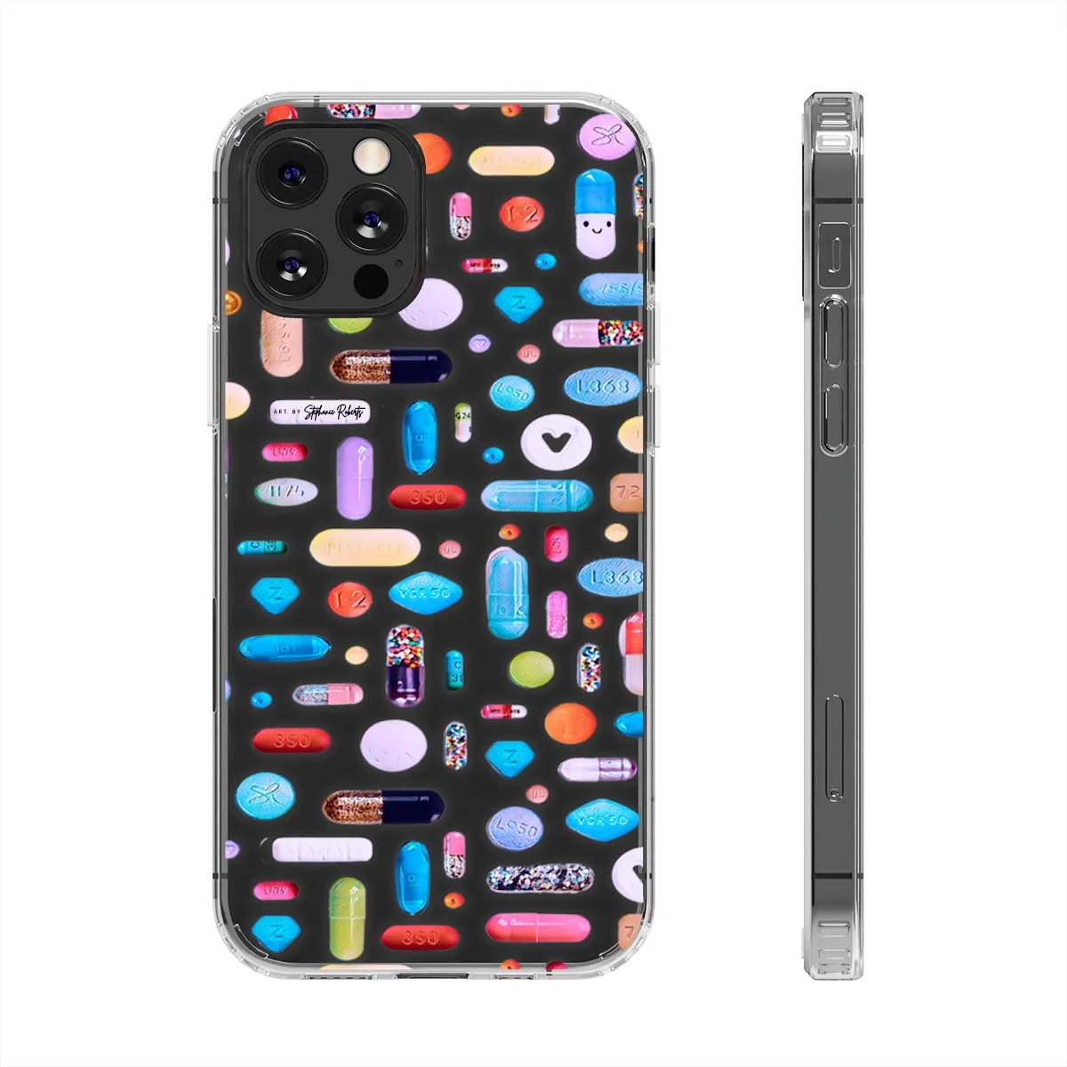 Clear Phone Case / Classic Pill Grid Design
