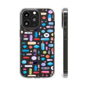 Clear Phone Case / Classic Pill Grid Design