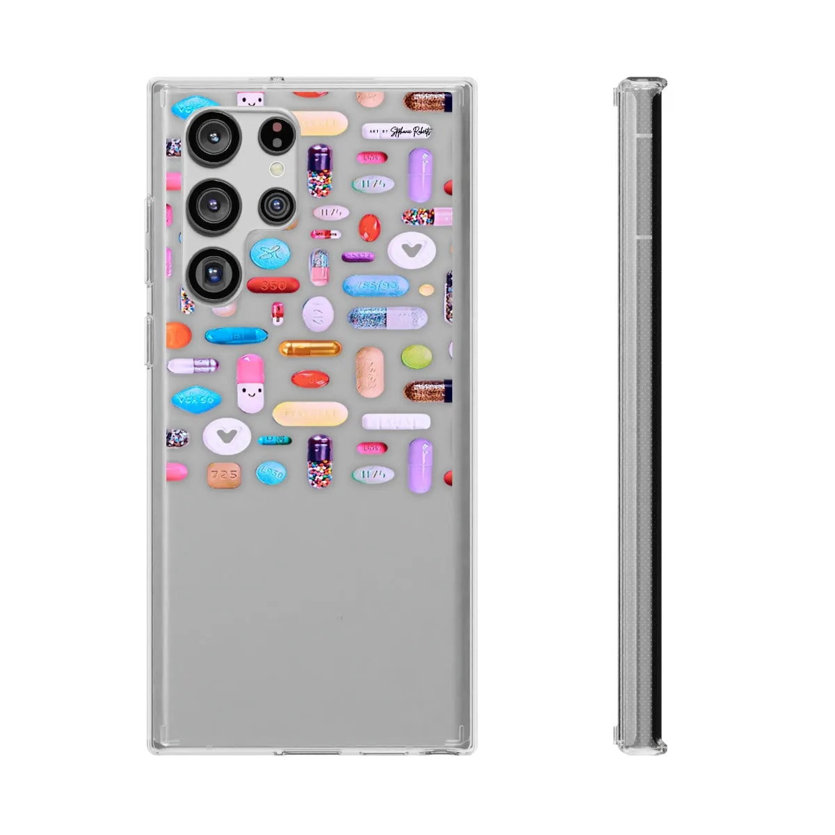 Clear Phone Case / Classic Pill Grid Design