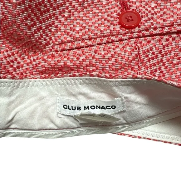 Club Monaco - EC - Women's Coral Patterned Shorts