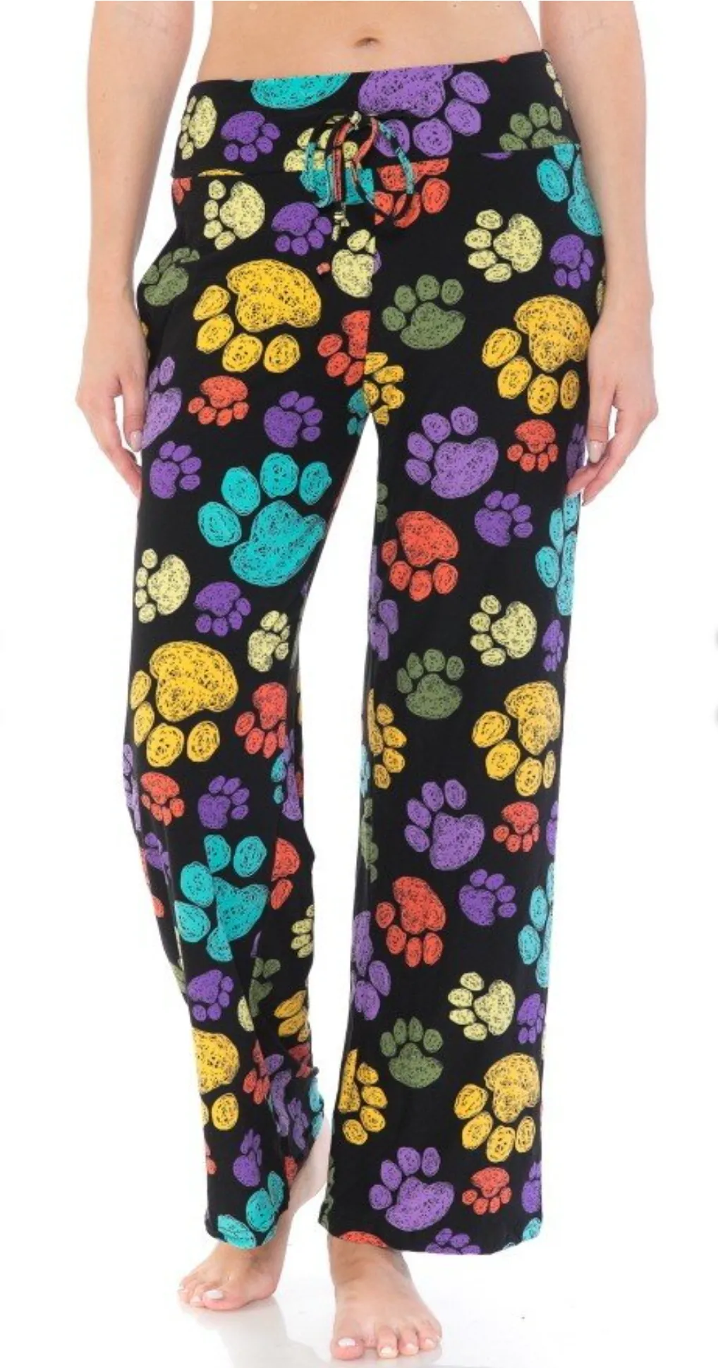 Colorful Paw Print Lounge Pant