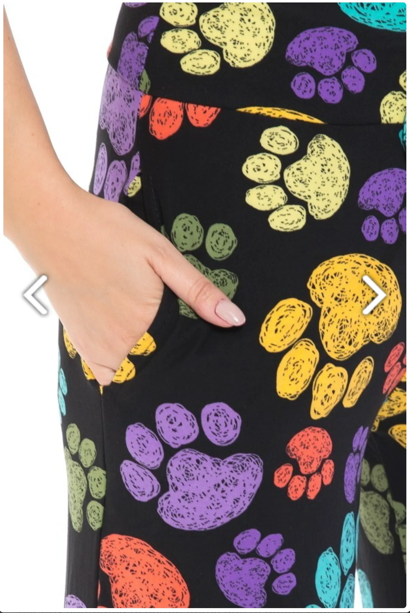 Colorful Paw Print Lounge Pant
