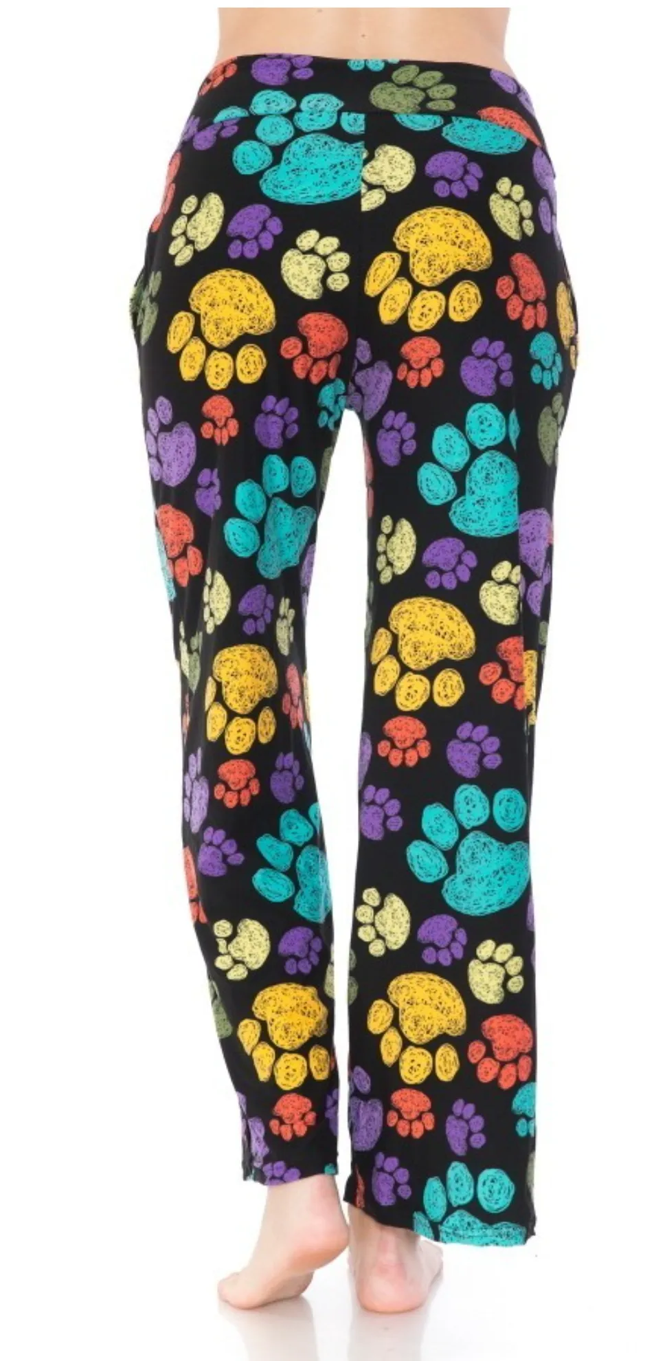 Colorful Paw Print Lounge Pant