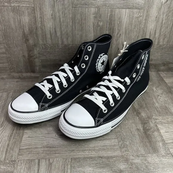 Converse CTAS By You Stay Positive Men's 10.5 Black Hightop Shoes