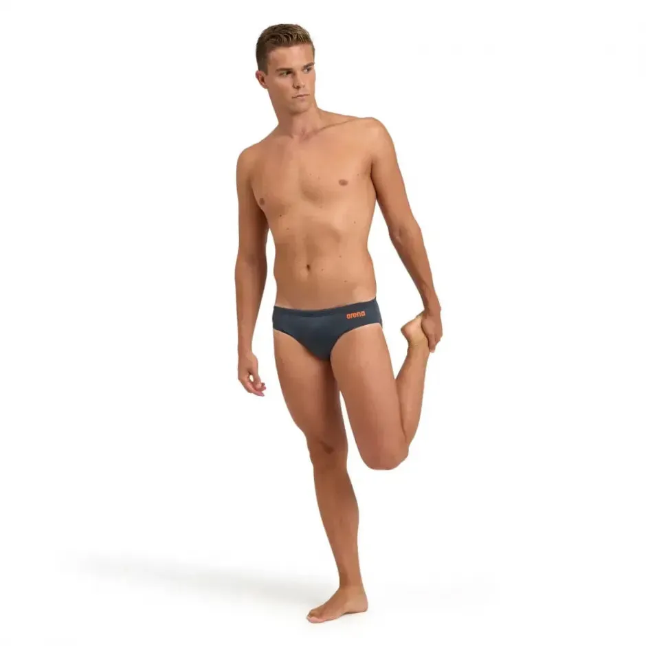 COSTUME ARENA UOMO SLIP NUOTO PISCINA GRIGIO E VERDE SOLID BRIEF