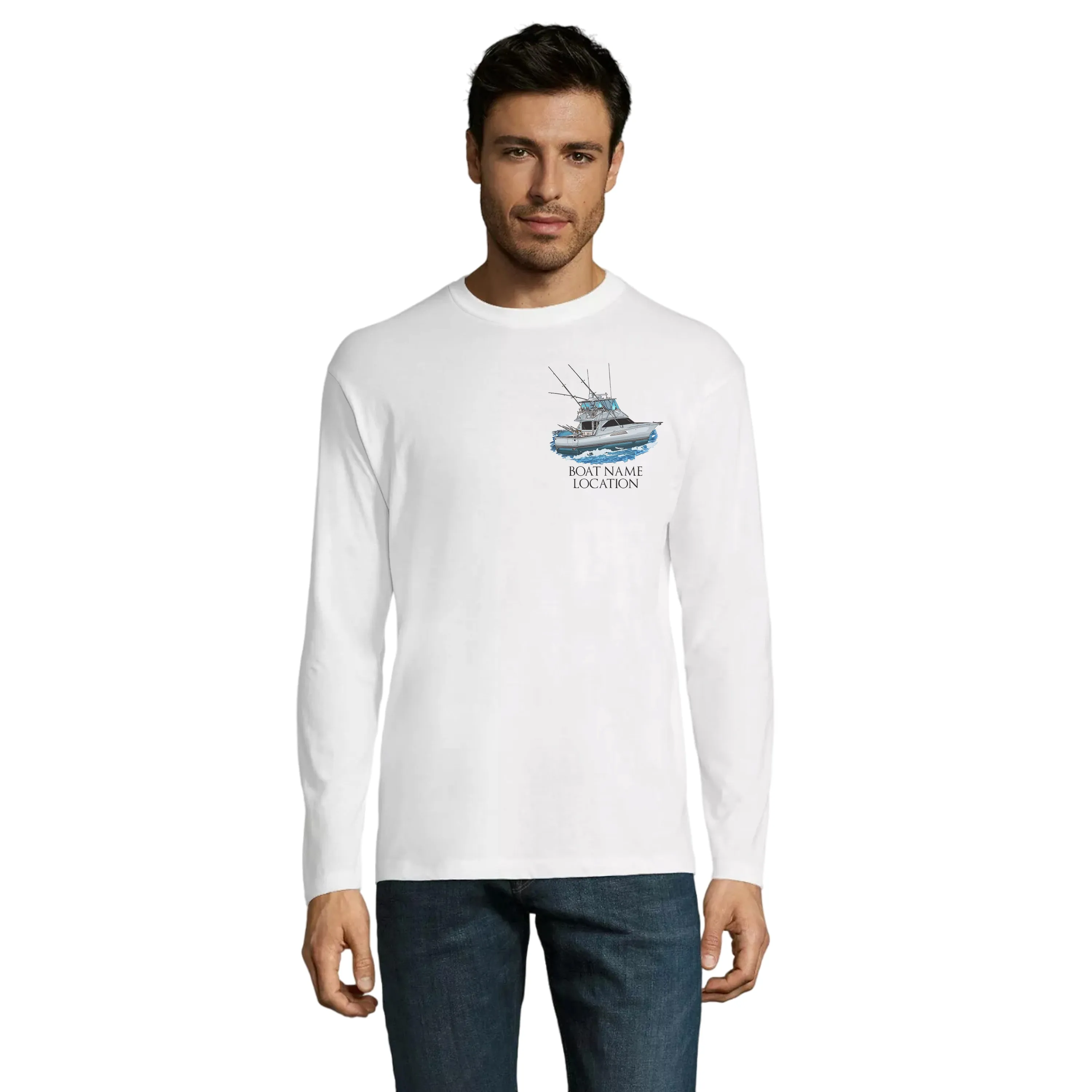 Custom Fishing Boat name Long sleeve Fishing Shirts, Personalized fisher boats shirt IPHW3621