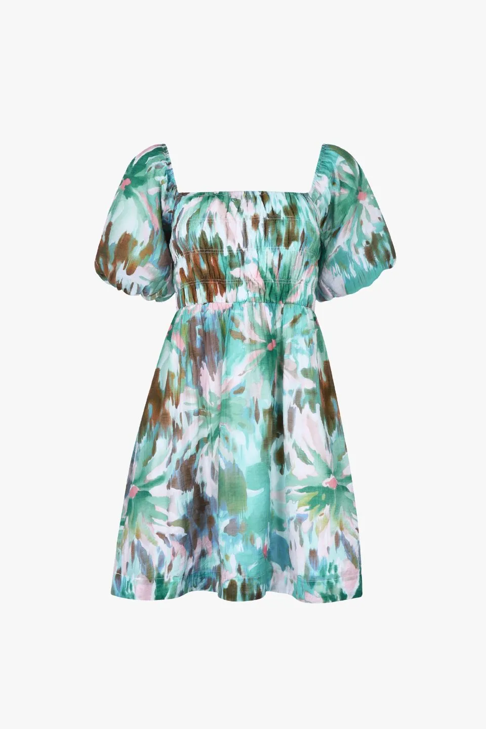 Dance Jungle Puff Sleeve Mini Dress