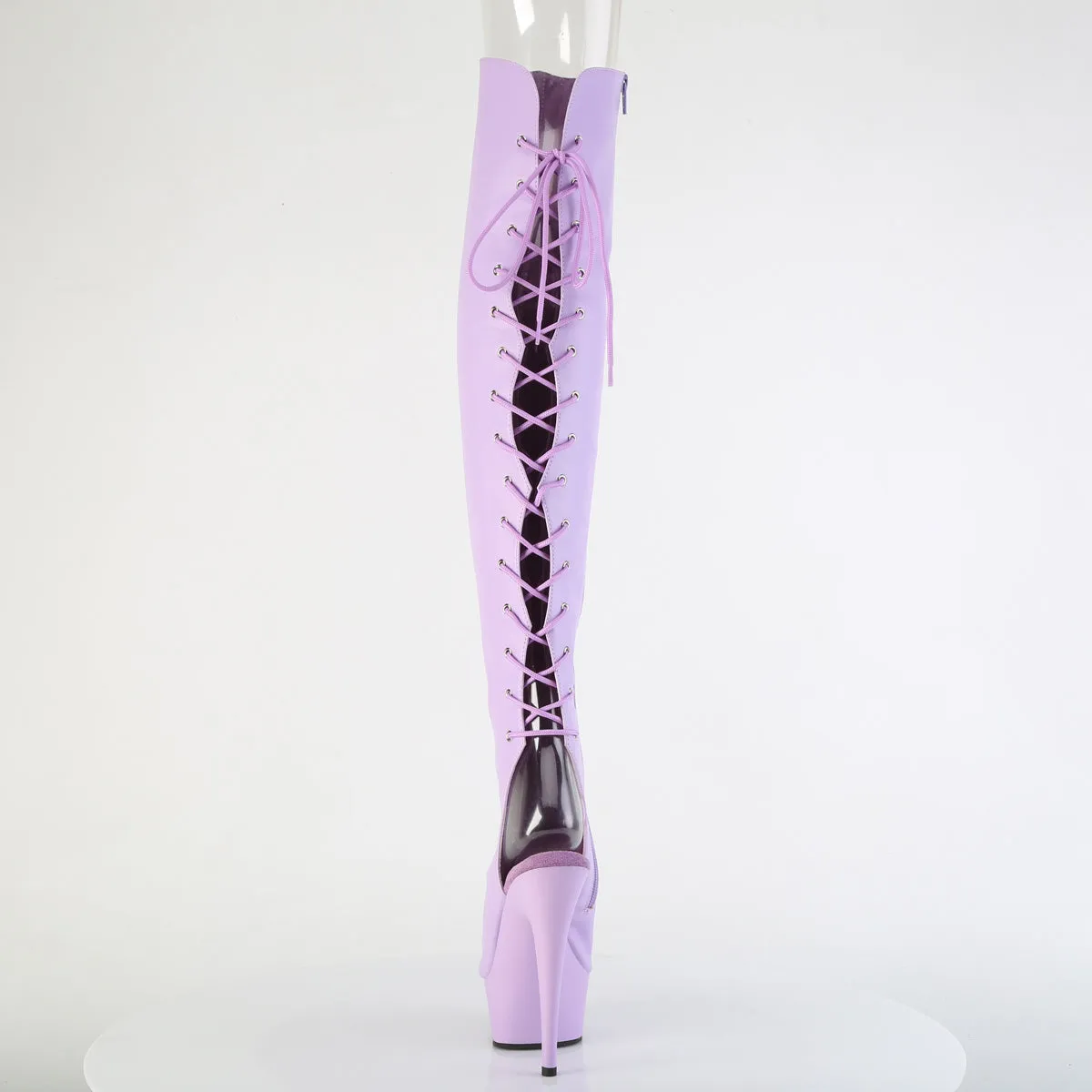 DELIGHT-3019  Lavender Faux Leather/Lavender Matte