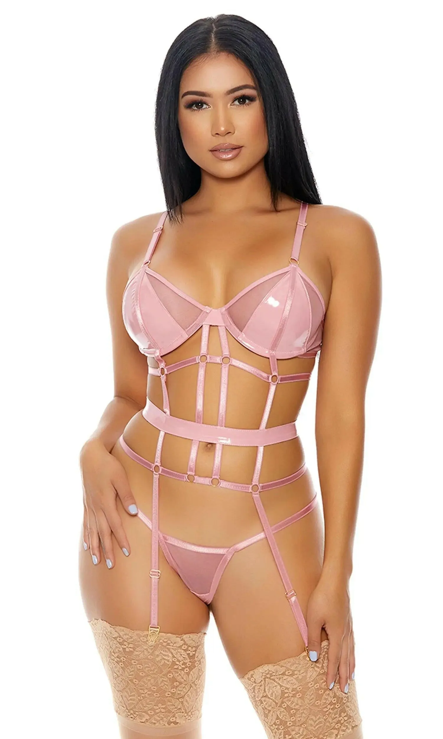 Double Strapped Bustier Set