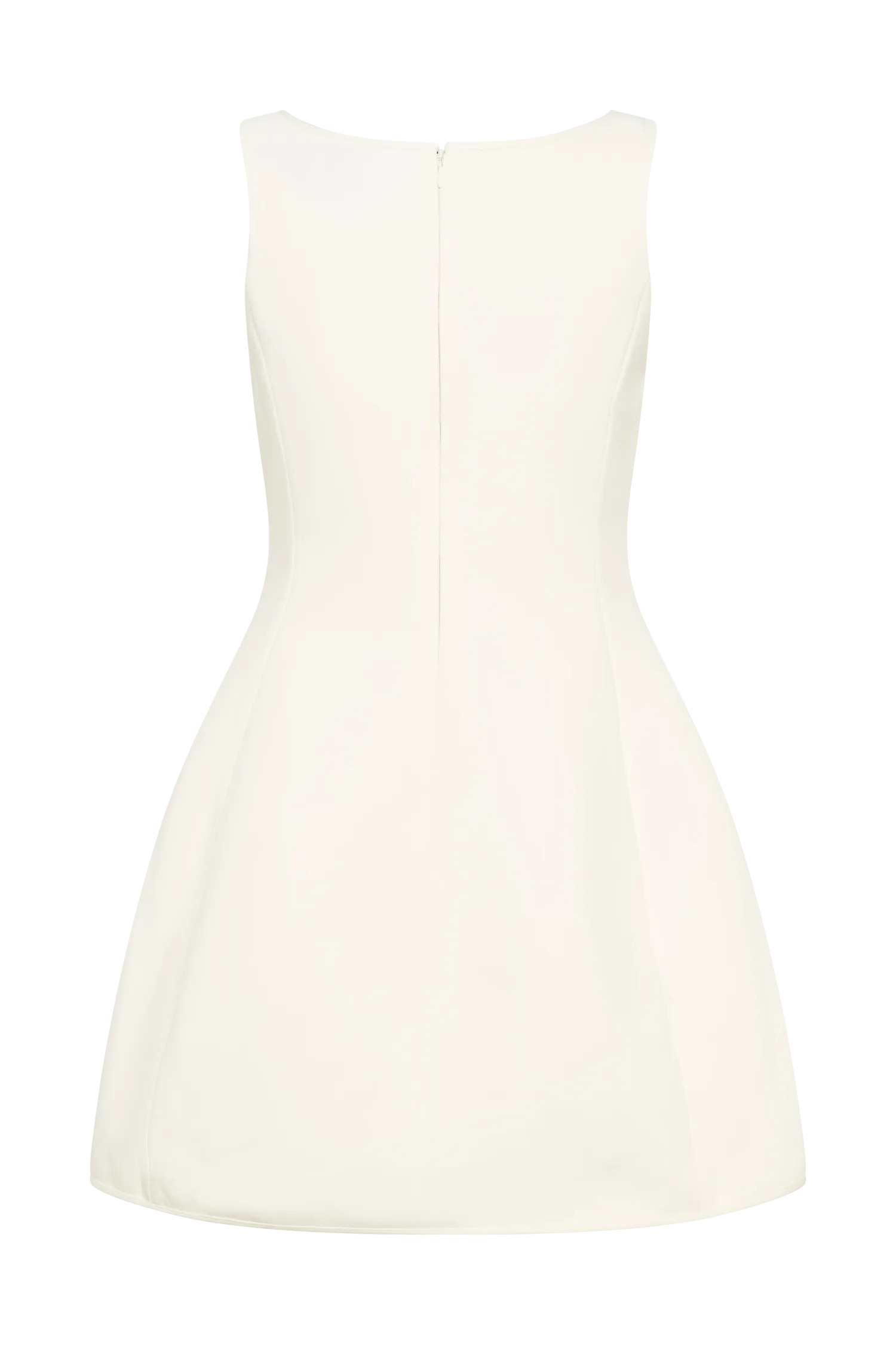 Evanna Sleeveless Suiting Mini Dress - Ivory